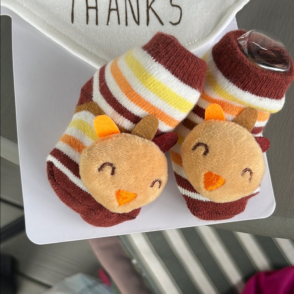 Cute Turkey Baby Booties - Picture 2 of 5